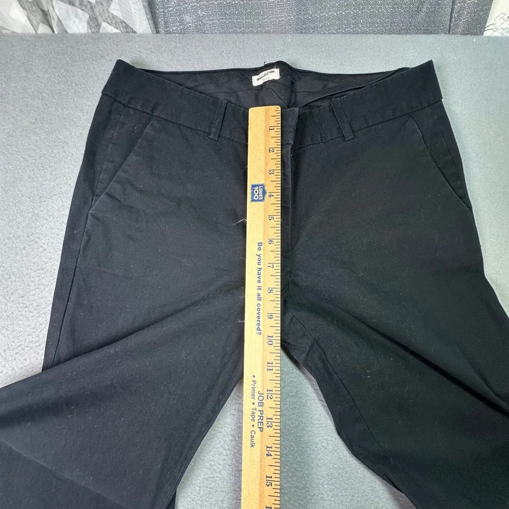 J.Crew Stretch Cotton Trousers Black Office Workwear 8R Minimalist Career